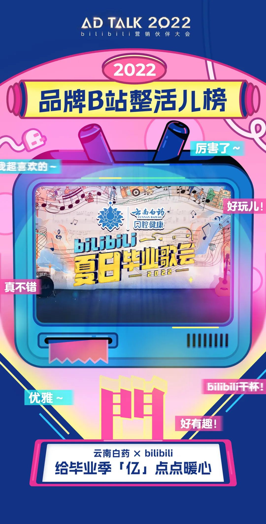 音樂營銷是長尾效應最明顯的營銷手法之一，而想要治愈年輕人并沒有那么容易。但云南白藥這次的營銷策略并非堆砌商業元素，而是給予了足夠寬廣的創作空間，使最終的成品柔軟樸實，成功實現了情感賦能，既詮釋了自己的主張和理念，也為不容易的2022年帶來了暖心的感動。