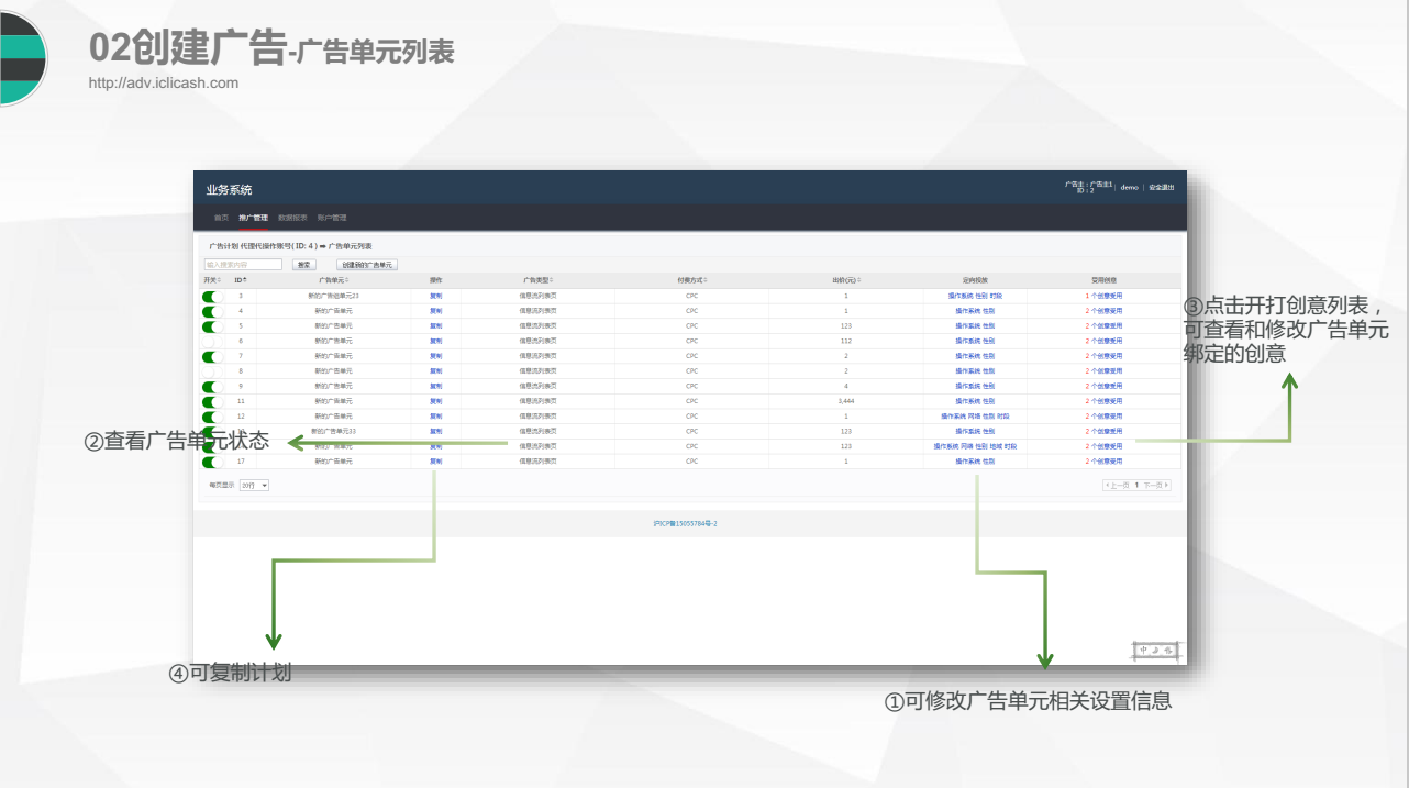 趣頭條廣告單元頁面