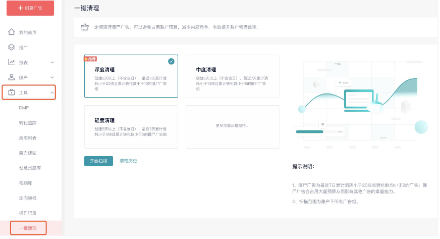 定期清理廣告