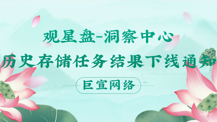 觀星盤-洞察中心-歷史存儲任務結果下線通知|百度廣告